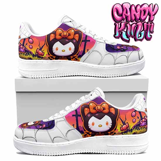 Boo Kitty Sunset Graveyard Candy Kult Kicks Women's Sneakers V2 - Candy Kult - Candy Cult - Cult Candy - Cake High Heels - [product_vendor}
