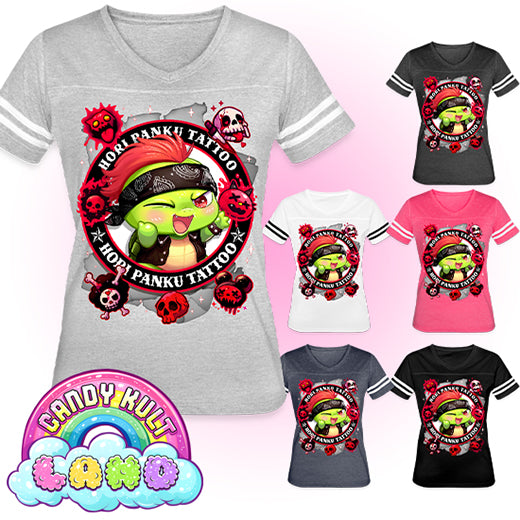 Hori Panku Tattoo Black - Candy Kult Land Women’s Vintage Sport T-Shirt - Candy Kult - Candy Cult - Candy Kult Land - Wishbone - Boo Kitty - Panku - Frosti - Toxic Kitten - Hex-Heart - Cult Candy - Cake High Heels - [product_vendor}