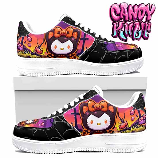 Boo Kitty Sunset Graveyard Candy Kult Kicks Women's Sneakers V3 - Candy Kult - Candy Cult - Cult Candy - Cake High Heels - [product_vendor}