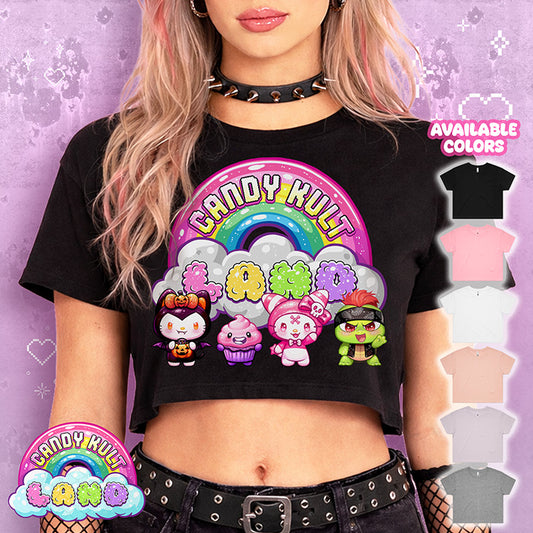 Candy Kult Land Character Logo Premium Crop Tee