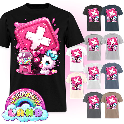 Toxic Kitten Bubble Gum Logo - Candy Kult Land Men's / Unisex Classic T-Shirt - Candy Kult - Candy Cult - Candy Kult Land - Wishbone - Boo Kitty - Panku - Frosti - Toxic Kitten - Hex-Heart - Cult Candy - Cake High Heels - [product_vendor}