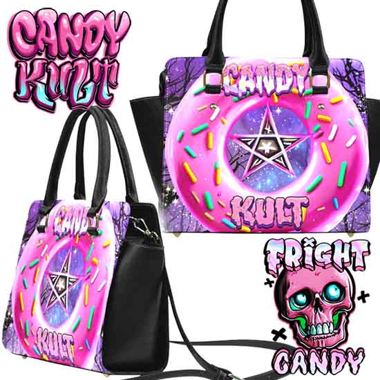 Candy Kult Donut Pentagram Fright Candy Crossbody Handbag - Candy Kult - Candy Cult - Candy Kult Land - Wishbone - Boo Kitty - Panku - Frosti - Toxic Kitten - Hex-Heart - Cult Candy - Cake High Heels - [product_vendor}