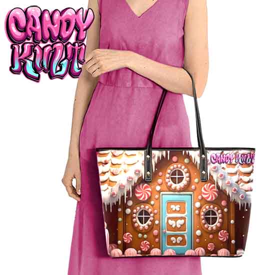 Gingerbread House Candy Kult Large Tote Bag - Candy Kult - Candy Cult - Candy Kult Land - Wishbone - Boo Kitty - Panku - Frosti - Toxic Kitten - Hex-Heart - Cult Candy - Cake High Heels - [product_vendor}