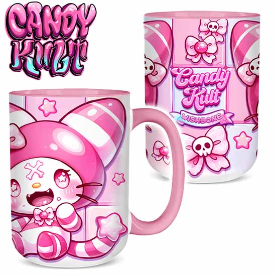 Wishbone Bows Kawaii Candy Large Mug - Candy Kult - Candy Cult - Cult Candy - Cake High Heels - [product_vendor}