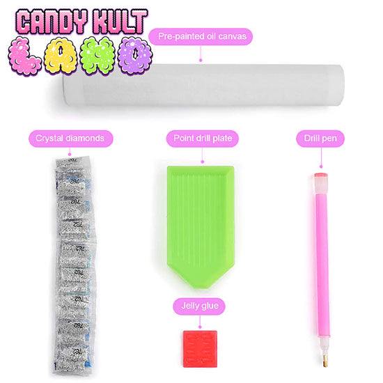My Friend Frosti Candy Kult Land DIY Diamond Art Kit - Candy Kult - Candy Cult - Candy Kult Land - Wishbone - Boo Kitty - Panku - Frosti - Toxic Kitten - Hex-Heart - Cult Candy - Cake High Heels - [product_vendor}
