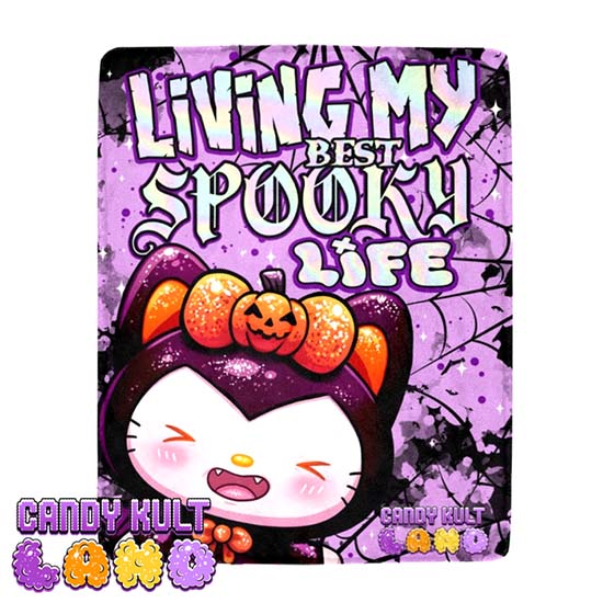 Boo Kitty Best Spooky Life Candy Kult Land Micro Fleece Blanket - Candy Kult - Candy Cult - Candy Kult Land - Wishbone - Boo Kitty - Panku - Frosti - Toxic Kitten - Hex-Heart - Cult Candy - Cake High Heels - [product_vendor}