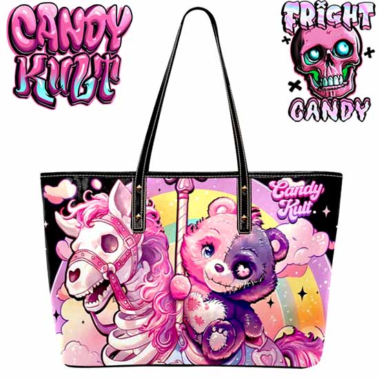 Spooky Bear Carousel Fright Candy Large Tote Bag - Candy Kult - Candy Cult - Cult Candy - Cake High Heels - [product_vendor}