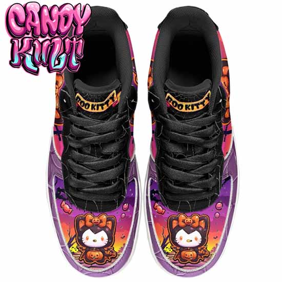 Boo Kitty Sunset Graveyard Candy Kult Kicks Women's Sneakers V4b - Candy Kult - Candy Cult - Cult Candy - Cake High Heels - [product_vendor}