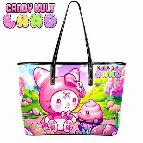 My Friend Frosti Candy Kult Land Large Tote Bag - Candy Kult - Candy Cult - Candy Kult Land - Wishbone - Boo Kitty - Panku - Frosti - Toxic Kitten - Hex-Heart - Cult Candy - Cake High Heels - [product_vendor}
