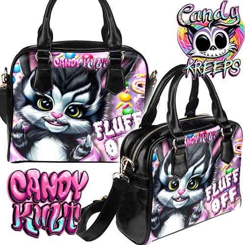 Fluff Off Candy Kreeps Classic Convertible Crossbody Bag - Candy Kult - Candy Cult - Candy Kult Land - Wishbone - Boo Kitty - Panku - Frosti - Toxic Kitten - Hex-Heart - Cult Candy - Cake High Heels - [product_vendor}
