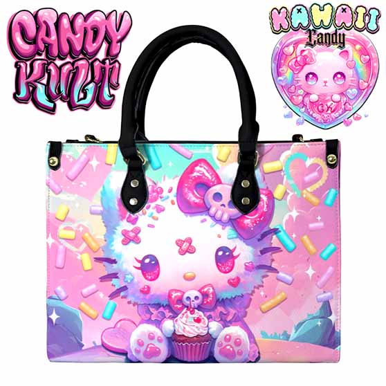 Pastel Purrfection Kawaii Candy PU Leather Crossbody Handbag - Candy Kult - Candy Cult - Cult Candy - Cake High Heels - [product_vendor}