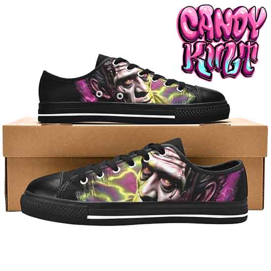 Frankenstein Fright Candy Women's Low Canvas Shoes - Candy Kult - Candy Cult - Candy Kult Land - Wishbone - Boo Kitty - Panku - Frosti - Toxic Kitten - Hex-Heart - Cult Candy - Cake High Heels - [product_vendor}