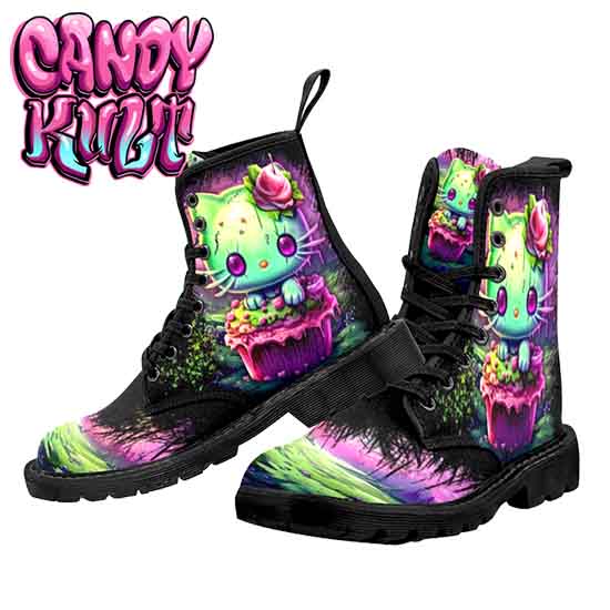 Zombie Kitty Fright Candy Men's Boots - Candy Kult - Candy Cult - Candy Kult Land - Wishbone - Boo Kitty - Panku - Frosti - Toxic Kitten - Hex-Heart - Cult Candy - Cake High Heels - [product_vendor}