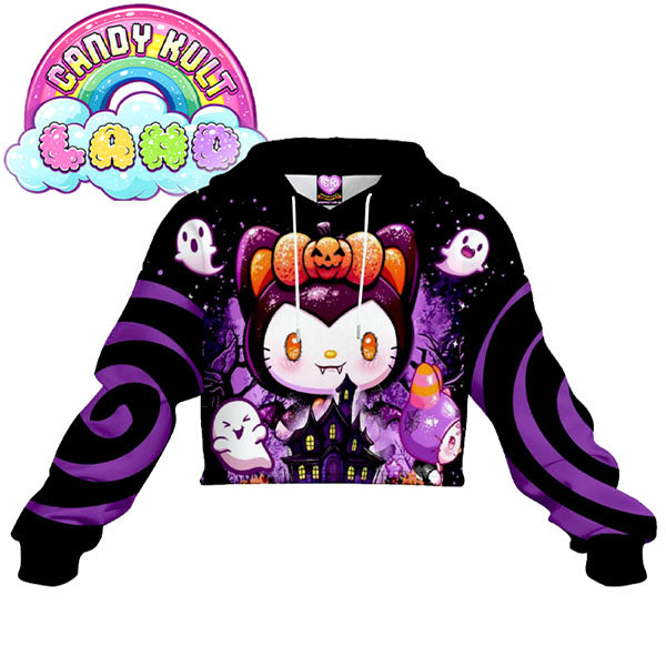 Boo Kitty Origins - Candy Kult Land Crop Hoodie - Candy Kult - Candy Cult - Candy Kult Land - Wishbone - Boo Kitty - Panku - Frosti - Toxic Kitten - Hex-Heart - Cult Candy - Cake High Heels - [product_vendor}