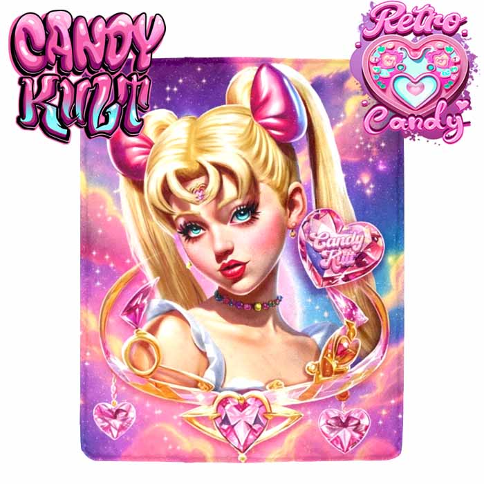 Sailor Scout Retro Candy Micro Fleece Blanket - Candy Kult - Candy Cult - Candy Kult Land - Wishbone - Boo Kitty - Panku - Frosti - Toxic Kitten - Hex-Heart - Cult Candy - Cake High Heels - [product_vendor}