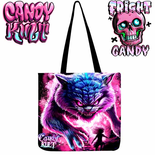 Cheshire WereCat Fright Candy Reusable Canvas Shopping Tote - Candy Kult - Candy Cult - Cult Candy - Cake High Heels - [product_vendor}