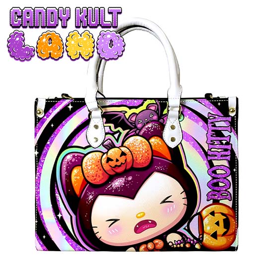 Boo Kitty Origins Bitten Candy Kult Land White PU Leather Crossbody Handbag - Candy Kult - Candy Cult - Candy Kult Land - Wishbone - Boo Kitty - Panku - Frosti - Toxic Kitten - Hex-Heart - Cult Candy - Cake High Heels - [product_vendor}