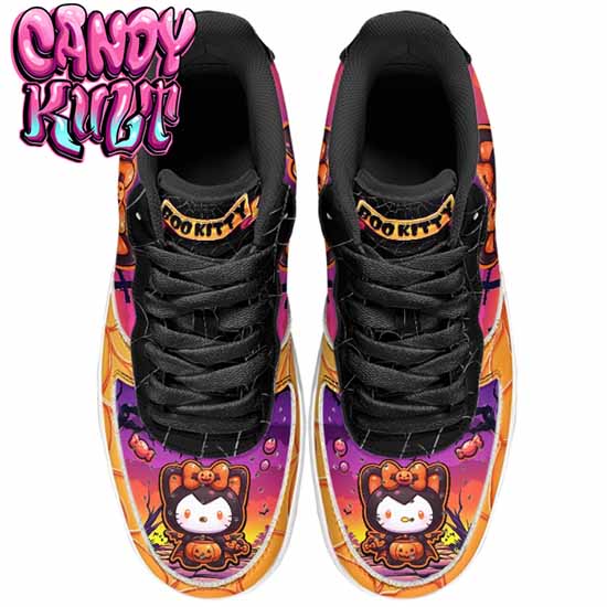 Boo Kitty Sunset Graveyard Candy Kult Kicks Women's Sneakers V1b - Candy Kult - Candy Cult - Cult Candy - Cake High Heels - [product_vendor}