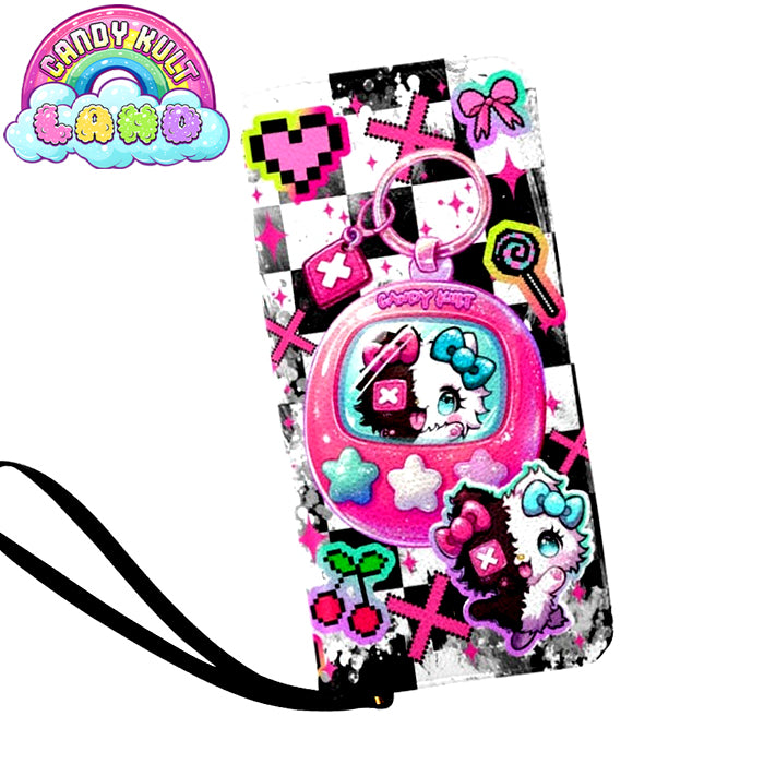 Toxic Kitten Tamagotchi Sticker Wall Candy Kult Land Long Line Wallet
