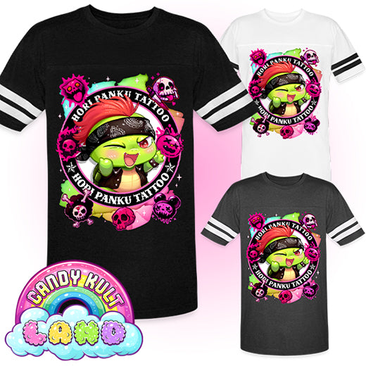 Hori Panku Tattoo Rainbow - Candy Kult Land Men's / Unisex Vintage Sport T-Shirt - Candy Kult - Candy Cult - Candy Kult Land - Wishbone - Boo Kitty - Panku - Frosti - Toxic Kitten - Hex-Heart - Cult Candy - Cake High Heels - [product_vendor}