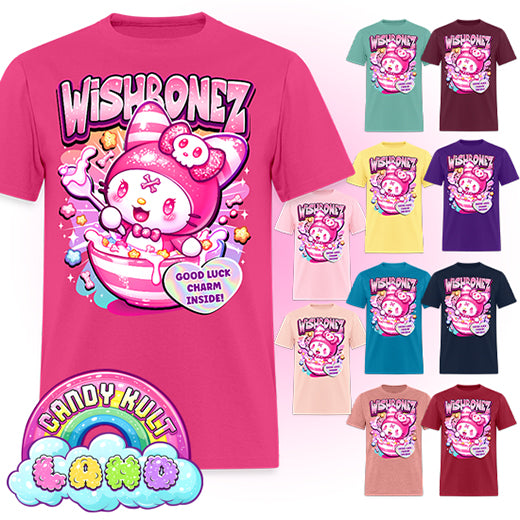 Wishbonez Cereal - Candy Kult Land COLOUR Men's / Unisex Classic T-Shirt - Candy Kult - Candy Cult - Candy Kult Land - Wishbone - Boo Kitty - Panku - Frosti - Toxic Kitten - Hex-Heart - Cult Candy - Cake High Heels - [product_vendor}
