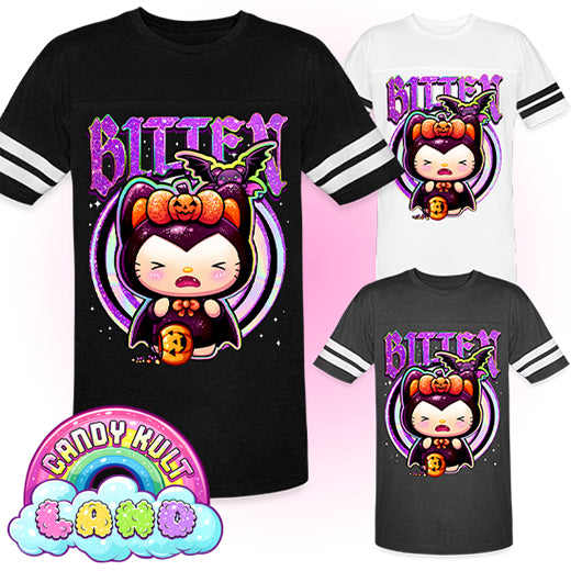 Bitten Boo Kitty Origins - Candy Kult Land Men's / Unisex Vintage Sport T-Shirt - Candy Kult - Candy Cult - Candy Kult Land - Wishbone - Boo Kitty - Panku - Frosti - Toxic Kitten - Hex-Heart - Cult Candy - Cake High Heels - [product_vendor}