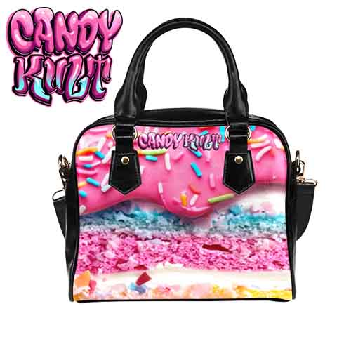 Rainbow Cake With Pink Frosting Candy Kult Classic Crossbody Handbag - Candy Kult - Candy Cult - Candy Kult Land - Wishbone - Boo Kitty - Panku - Frosti - Toxic Kitten - Hex-Heart - Cult Candy - Cake High Heels - [product_vendor}