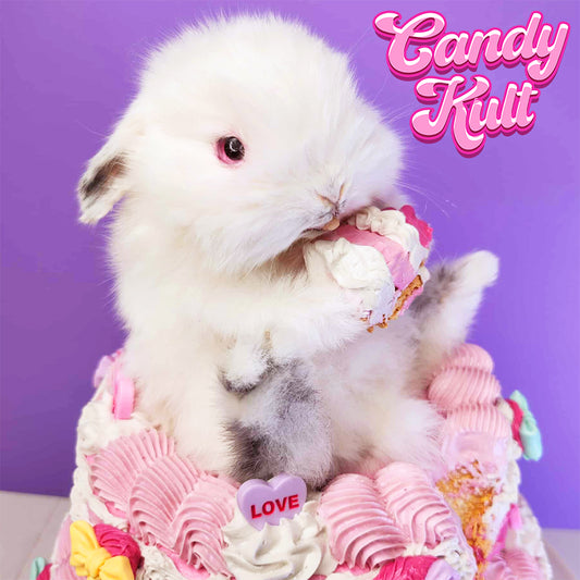 Cake Thief Bunny Cute Colourful Mount