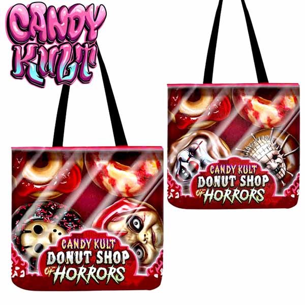 Donut Box Of Horrors Candy Kult Reusable Canvas Shopping Tote - Candy Kult - Candy Cult - Cult Candy - Cake High Heels - [product_vendor}