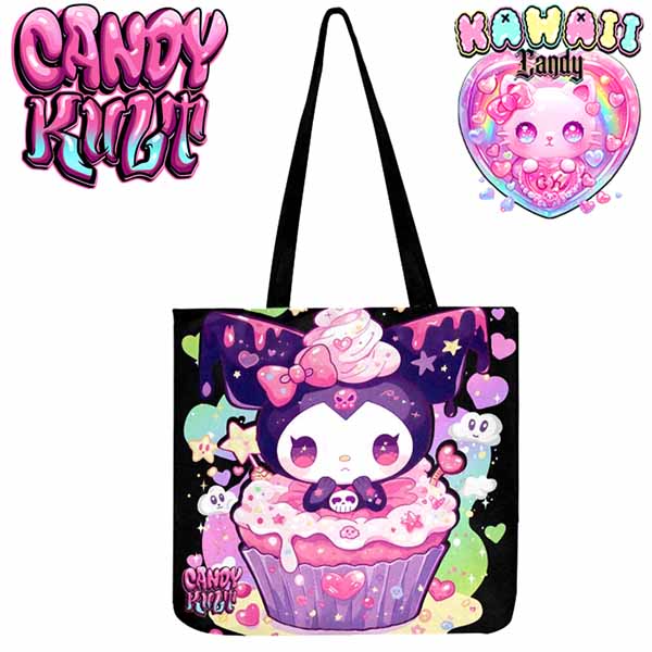 Spookycore Cupcake Kawaii Candy Reusable Canvas Shopping Tote - Candy Kult - Candy Cult - Cult Candy - Cake High Heels - [product_vendor}