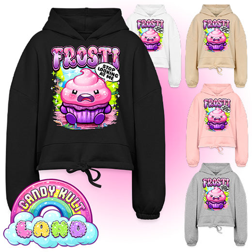 Stop Looking At Me Frosti - Candy Kult Land Women’s Cropped Hoodie