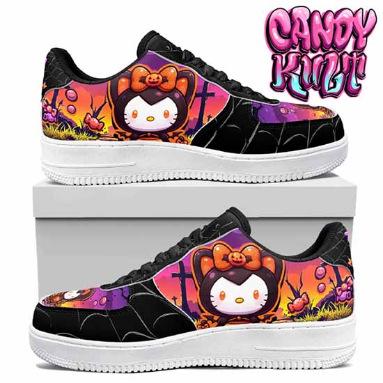 Boo Kitty Sunset Graveyard Candy Kult Kicks Women's Sneakers V3b - Candy Kult - Candy Cult - Cult Candy - Cake High Heels - [product_vendor}