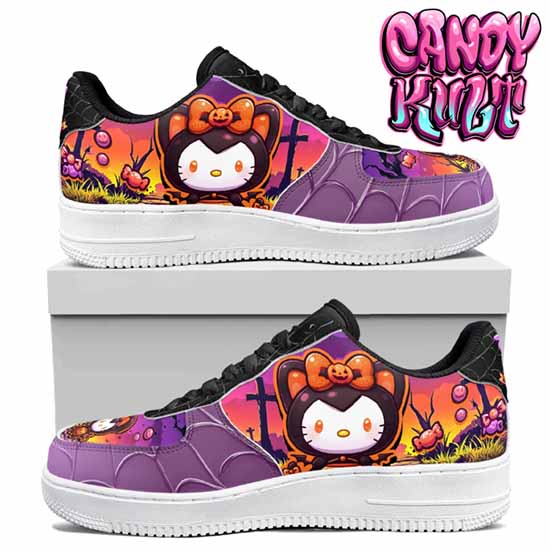 Boo Kitty Sunset Graveyard Candy Kult Kicks Women's Sneakers V4b - Candy Kult - Candy Cult - Cult Candy - Cake High Heels - [product_vendor}