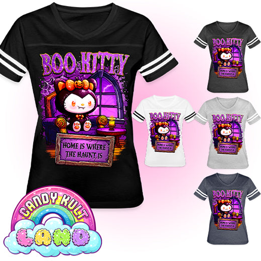 Home Is Where The Haunt Is Boo Kitty - Candy Kult Land Women’s Vintage Sport T-Shirt - Candy Kult - Candy Cult - Candy Kult Land - Wishbone - Boo Kitty - Panku - Frosti - Toxic Kitten - Hex-Heart - Cult Candy - Cake High Heels - [product_vendor}