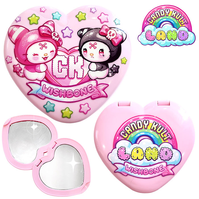 Wishbone Dual Form Compact Mirror - Candy Kult - Candy Cult - Candy Kult Land - Wishbone - Boo Kitty - Panku - Frosti - Toxic Kitten - Hex-Heart - Cult Candy - Cake High Heels - [product_vendor}