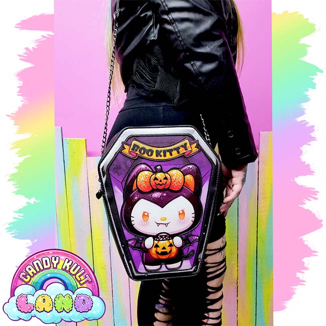 Boo Kitty Coffin Candy Kult Land Crossbody Bag