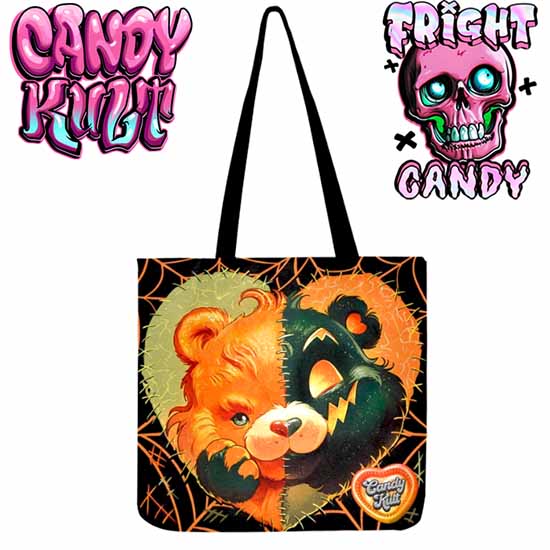 All Stitched Up Fright Candy Reusable Canvas Shopping Tote - Candy Kult - Candy Cult - Cult Candy - Cake High Heels - [product_vendor}