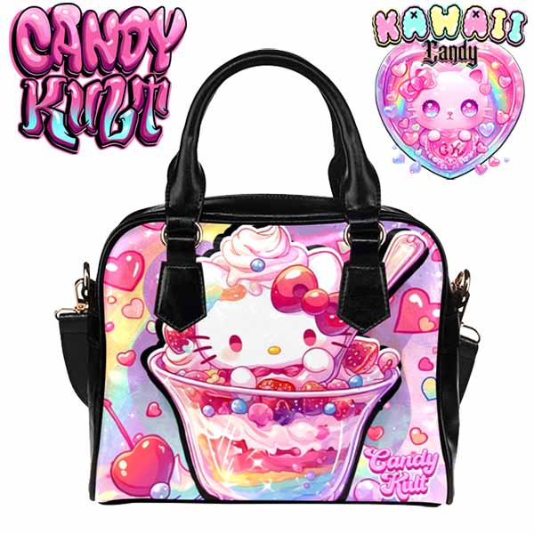 Sundae Kitty Kawaii Candy Classic Crossbody Handbag - Candy Kult - Candy Cult - Cult Candy - Cake High Heels - [product_vendor}