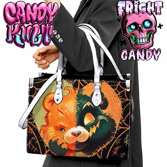 All Stitched Up Fright Candy White PU Leather Crossbody Handbag - Candy Kult - Candy Cult - Cult Candy - Cake High Heels - [product_vendor}