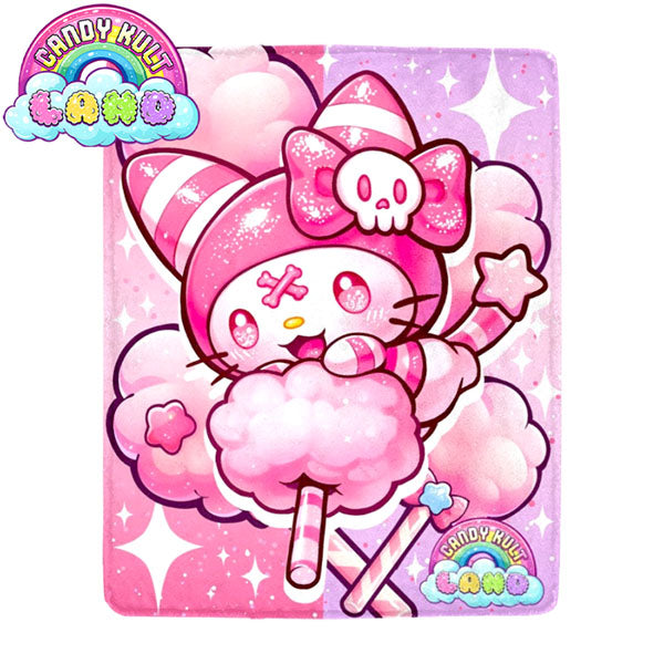 Wishbone Cotton Candy Dream Candy Kult Land Micro Fleece Blanket - Candy Kult - Candy Cult - Candy Kult Land - Wishbone - Boo Kitty - Panku - Frosti - Toxic Kitten - Hex-Heart - Cult Candy - Cake High Heels - [product_vendor}