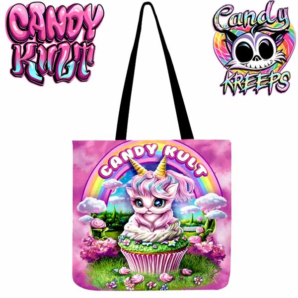 Flossie The Kitticorn Candy Kreeps Reusable Canvas Shopping Tote - Candy Kult - Candy Cult - Cult Candy - Cake High Heels - [product_vendor}