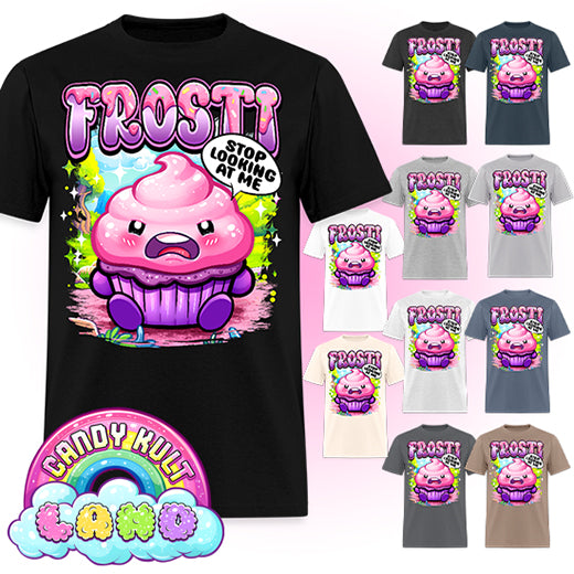 Frosti Stop Looking At Me - Candy Kult Land Men's / Unisex Classic T-Shirt - Candy Kult - Candy Cult - Candy Kult Land - Wishbone - Boo Kitty - Panku - Frosti - Toxic Kitten - Hex-Heart - Cult Candy - Cake High Heels - [product_vendor}
