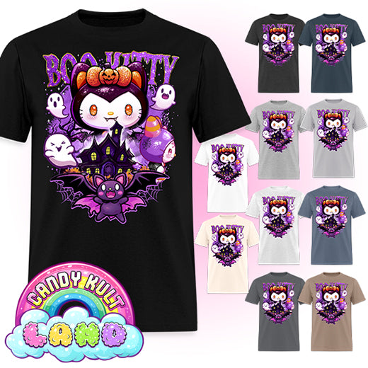 Boo Kitty Origins - Candy Kult Land Men's / Unisex Classic T-Shirt - Candy Kult - Candy Cult - Candy Kult Land - Wishbone - Boo Kitty - Panku - Frosti - Toxic Kitten - Hex-Heart - Cult Candy - Cake High Heels - [product_vendor}