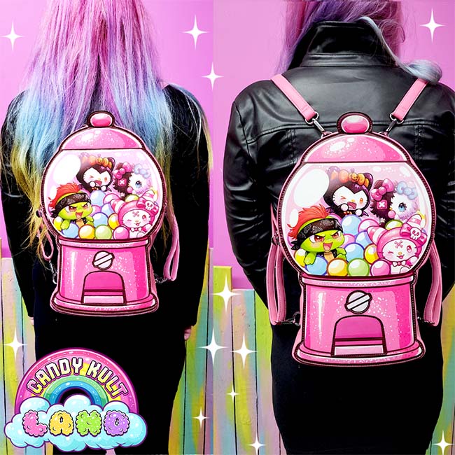Candy Kult Land Gumball Machine Convertible Crossbody Bag / Back Pack