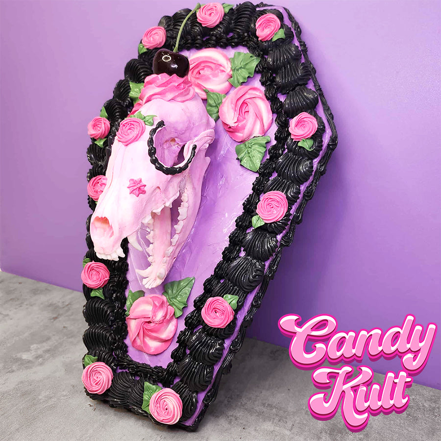 Day of the Dead Sugar Skull Cake Fox Skull Wall Mount