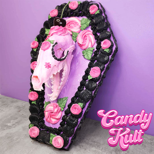 Day of the Dead Sugar Skull Cake Fox Skull Wall Mount