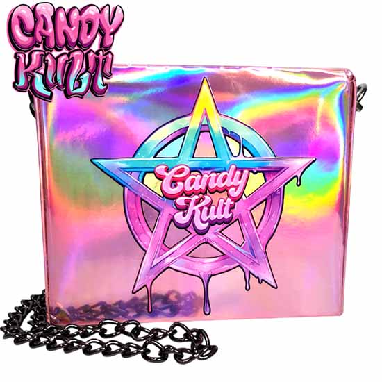 Demonic Bear Candy Kult Holographic Crossbody Bag - Candy Kult - Candy Cult - Candy Kult Land - Wishbone - Boo Kitty - Panku - Frosti - Toxic Kitten - Hex-Heart - Cult Candy - Cake High Heels - [product_vendor}