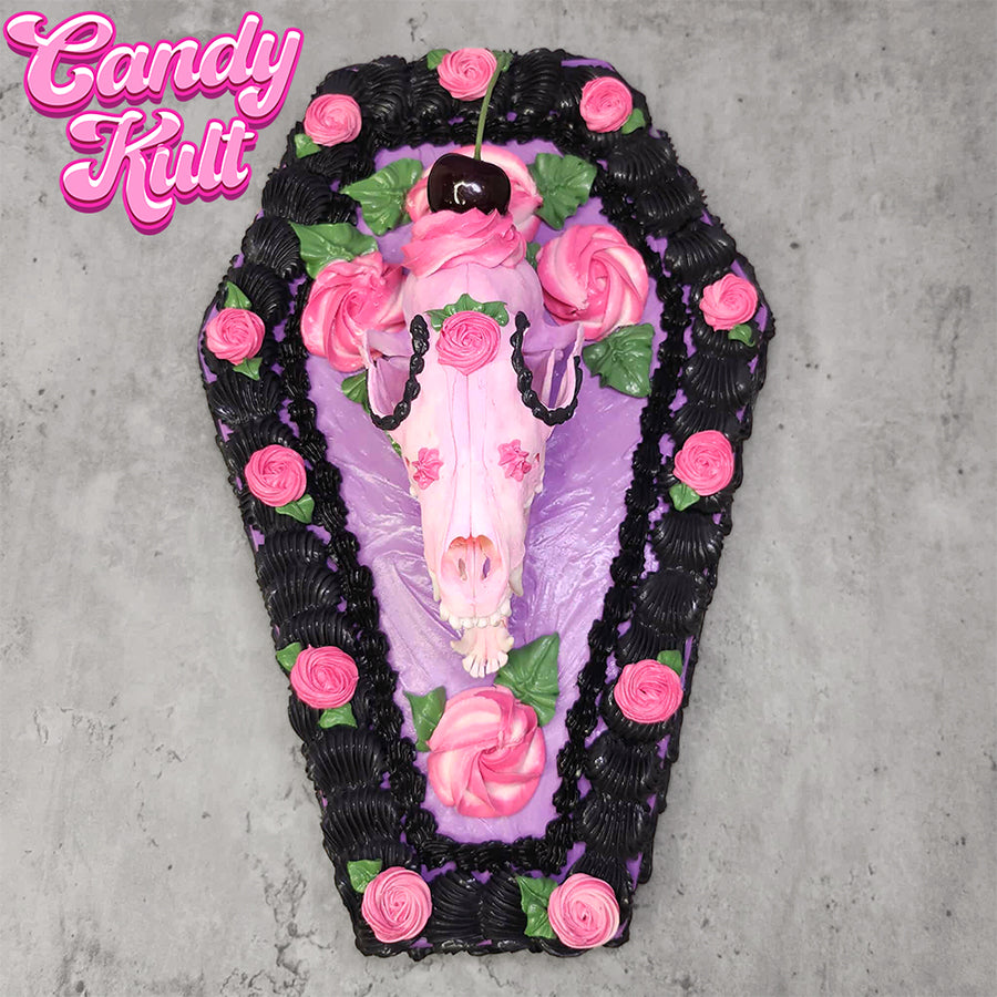 Day of the Dead Sugar Skull Cake Fox Skull Wall Mount