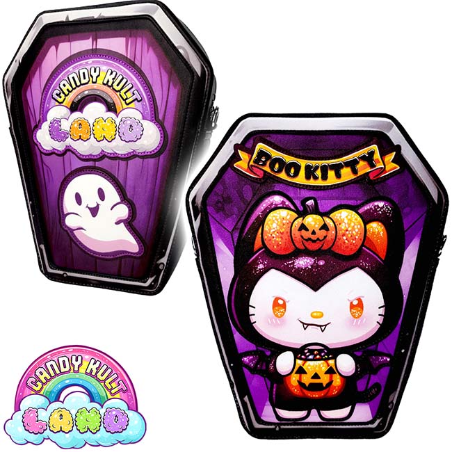Boo Kitty Coffin Candy Kult Land Crossbody Bag