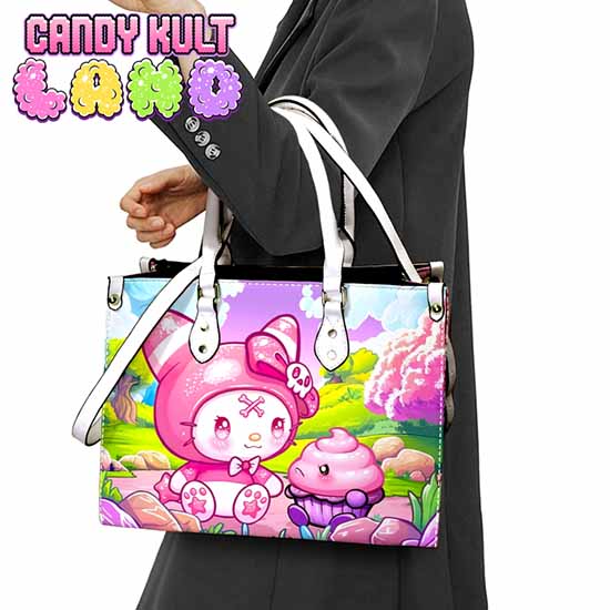 My Friend Frosti Candy Kult Land White PU Leather Crossbody Handbag Candy Kult Bag Crossbody Frosti Candy Cult - Candy Kult Land - Wishbone - Boo Kitty - Panku - Frosti - Toxic Kitten - Hex - Heart - Cult Candy - Ca